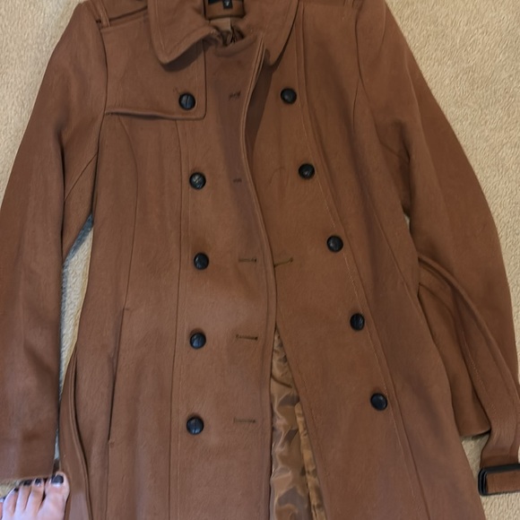 Men's Brown Double-Breasted Trench Coat - Picture 2 of 10